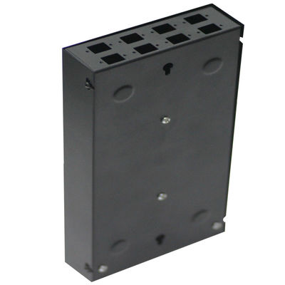 FTTH Metal 8 Ports Outdoor Fiber Termination Box IP65 SC LC FC ST Black